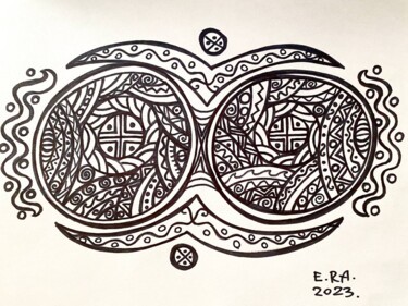 绘画 标题为“Binoculars” 由Olena Kovalenko, 原创艺术品, 标记