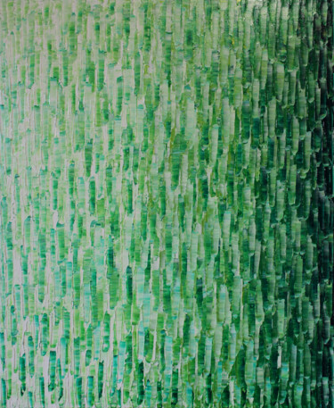 Fondu couleur blanc vert clair Schilderij getiteld "Fondu couleur blanc…" door Jonathan Pradillon, Origineel Kunstwerk, Acryl Gemonteerd op Frame voor hout…