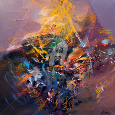 Beautiful autumn colors mindscape abstract landscape master 绘画 标题为“Beautiful autumn co…” 由Kloska Ovidiu, 原创艺术品, 丙烯 安装在木质担架架上