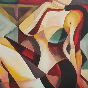 Painting titled "Velvet" by Rachelle.Ete, Original Artwork, Acrylic Mounted on Wood Panel