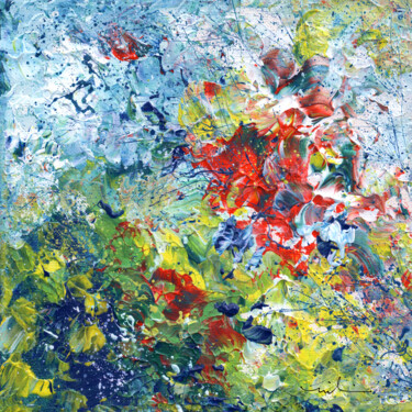 「Introspection 01」というタイトルの絵画 Miki De Goodaboomによって, オリジナルのアートワーク, アクリル 段ボールにマウント