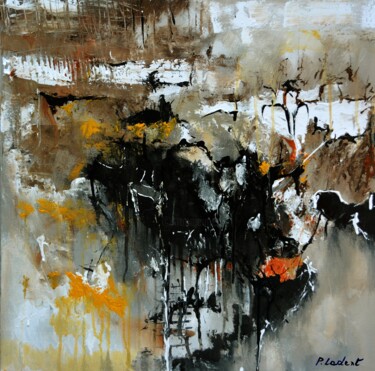 Painting titled "Cave wall" by Pol Ledent, Original Artwork, Oil Mounted on Wood Stretcher frame