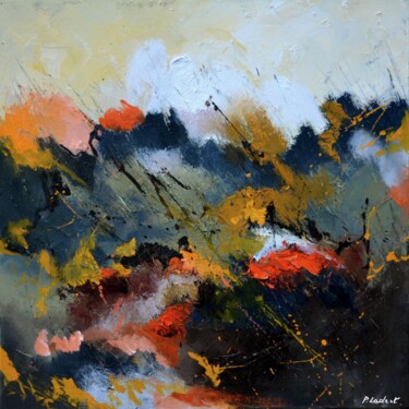 Malerei mit dem Titel "Colourful waves" von Pol Ledent, Original-Kunstwerk, Öl Auf Keilrahmen aus Holz montiert