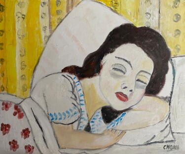 绘画 标题为“"Dans ses rêves"” 由Claire Marie Gay, 原创艺术品, 油 安装在木板上