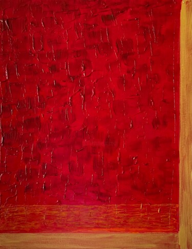 제목이 "Ventanas: Red Skies…"인 미술작품 Jorge Gonzalez로, 원작, 아크릴 나무 들것 프레임에 장착됨