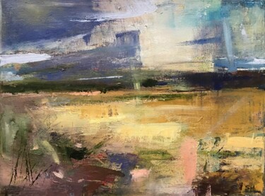 Painting titled "Northbound, oil pai…" by Sandra Haney, Original Artwork, Oil Mounted on Wood Stretcher frame