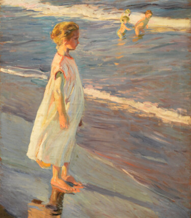 Peinture intitulée "Fillette" par Joaquín Sorolla, Œuvre d'art originale, Huile
