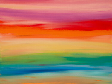 Painting titled "Sunrise 60" by Hilary Winfield, Original Artwork, Acrylic