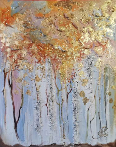 绘画 标题为“Autumn's Golden Whi…” 由Annet Loginova, 原创艺术品, 丙烯