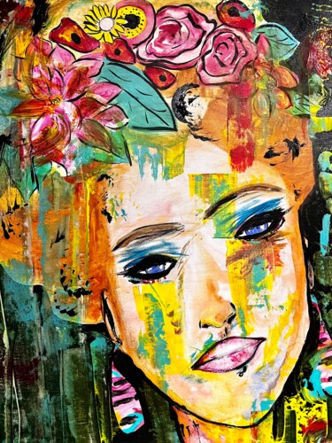 Painting titled "Résurrection a" by Emma Courrège, Original Artwork, Acrylic