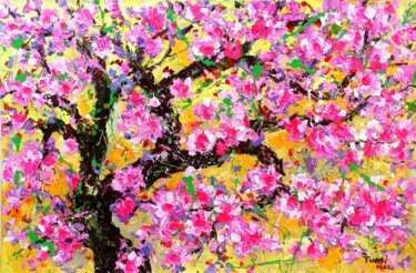Peach blossom in Spring Peach trees often bloom in the sprin Ζωγραφική με τίτλο "Peach blossom in Sp…" από Anh Tuan Le, Αυθεντικά έργα τέχνης, Ακρυλικό
