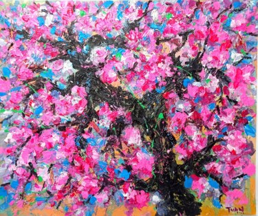 Peach blossom in Spring 12 Ζωγραφική με τίτλο "Peach blossom in Sp…" από Anh Tuan Le, Αυθεντικά έργα τέχνης, Ακρυλικό