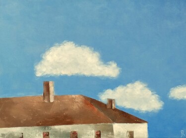 绘画 标题为“The Roof Of The Hou…” 由Kestutis Jauniskis, 原创艺术品, 油