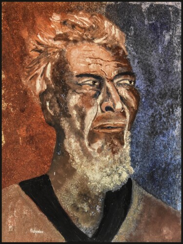 Peinture intitulée "le berbère" par Pierre Laurent Tichadou, Œuvre d'art originale, Huile