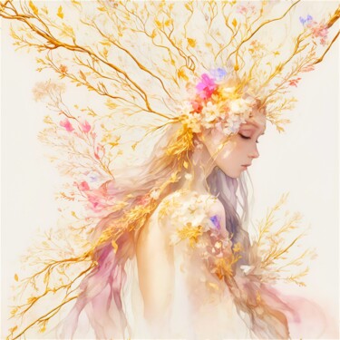 Digital Arts titled "Feeling Natural" by Ladymouse, Original Artwork, AI generated image