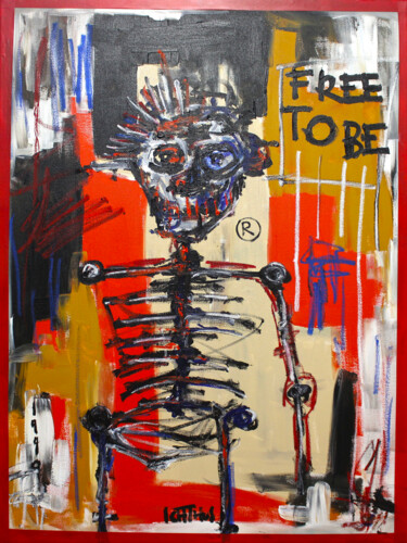 Peinture intitulée "La fin des temps N°1" par 0xec6d0, Œuvre d'art originale, Acrylique Monté sur Châssis en bois