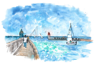 Capbreton 05 Peinture intitulée "Capbreton 05" par Miki De Goodaboom, Œuvre d'art originale, Aquarelle