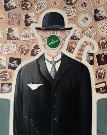 Painting titled "Ceci n'est pas un C…" by Jonathan Grego, Original Artwork, Acrylic Mounted on Wood Stretcher frame
