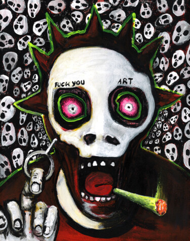 Fy Art Painting titled "Fy Art" by Vaxo Lang, Original Artwork, Acrylic