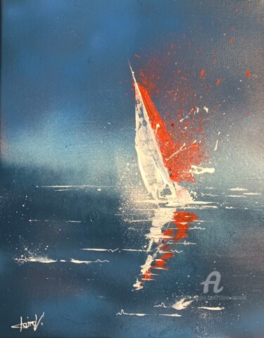 绘画 标题为“Dès que le vent sou…” 由Claire Morand, 原创艺术品, 丙烯 安装在木质担架架上