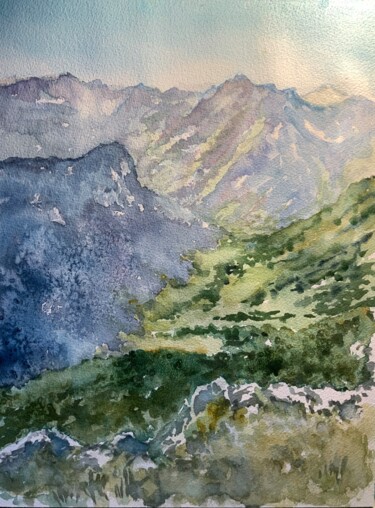 Peinture intitulée "La Chartreuse 3" par Michel Kulisa, Œuvre d'art originale, Aquarelle