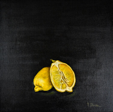 Ζωγραφική με τίτλο "Lemon cut" από Tanya Shark, Αυθεντικά έργα τέχνης, Λάδι