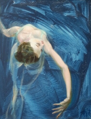 Schilderij getiteld "Inspiration" door Rumen Dimitrov, Origineel Kunstwerk, Olie Gemonteerd op Frame voor houten brancard