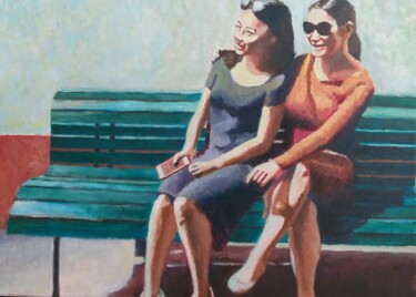 Painting titled "pose photo à la Boc…" by Marc Sellam, Original Artwork, Oil