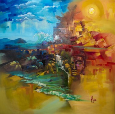 Peinture intitulée "Таиландский дневник" par Viacheslav Shustov, Œuvre d'art originale, Huile Monté sur Châssis en bois
