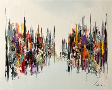 Peinture intitulée "COULEURS DHIVER" par Richard Dubure, Œuvre d'art originale, Huile Monté sur Châssis en bois