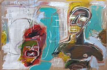 Painting titled "" peut-être je suis…" by Sam Keusseyan, Original Artwork, Acrylic