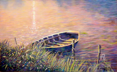 Peinture intitulée "Rive de sèvre au so…" par Jean-Paul Ramon, Œuvre d'art originale, Pastel