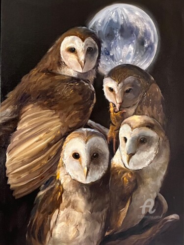 The Council Of Four Pintura titulada "The Council Of Four" por Natasha Kuryshin, Obra de arte original, Oleo