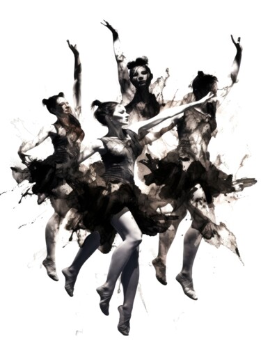数字艺术 标题为“Dance Troop” 由Sykart Designs, 原创艺术品, AI生成的图像