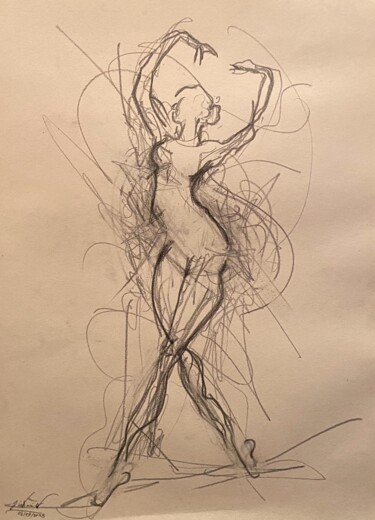 la danseuse II ( the dancer II) 图画 标题为“la danseuse II ( th…” 由Giovanni.D, 原创艺术品, 铅笔