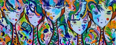绘画 标题为“Free Spirits 16” 由Veronica Vilsan, 原创艺术品, 丙烯