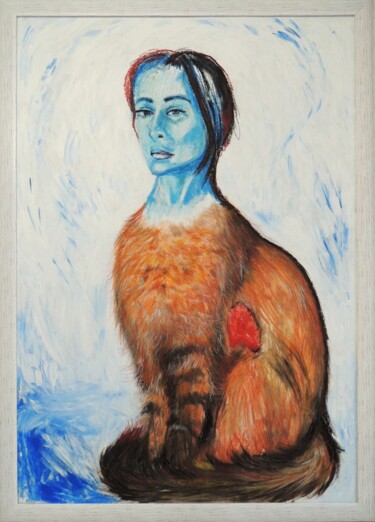 Painting titled ""Nine lives. All is…" by Tanya Kutsenko, Original Artwork, Pastel Mounted on Other rigid panel