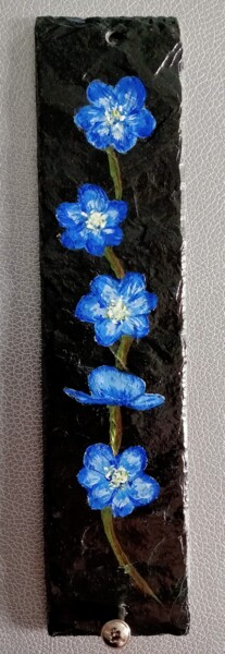 Peinture intitulée "Porte torchon fleur…" par Alain Favé, Œuvre d'art originale, Acrylique Monté sur Pierre