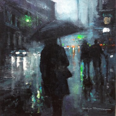 Schilderij getiteld ""scènes urbaines" n…" door Philippe Perennou, Origineel Kunstwerk, Acryl