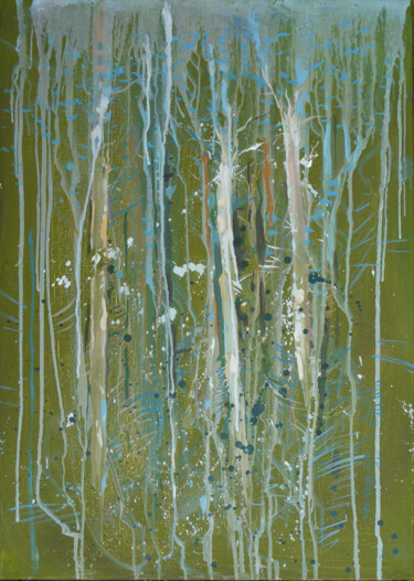 The Road To Abstract Reality #7. The Pines. Painting titled "The Road To Abstrac…" by Olga Sidorenko, Original Artwork, Oil