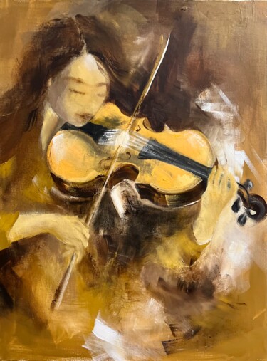 绘画 标题为“The Violinist” 由Tamara Andjus, 原创艺术品, 丙烯