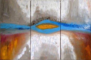 제목이 "oeil bleu"인 미술작품 Maxime Haja로, 원작, 아크릴