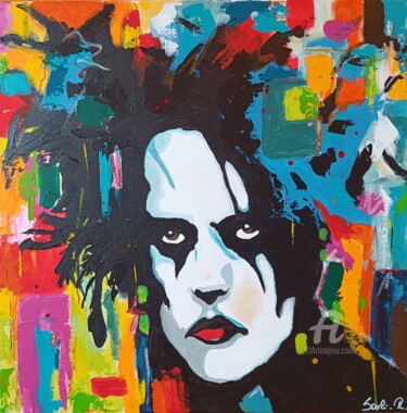 Painting titled "Robert" by Souli, Original Artwork, Acrylic Mounted on Wood Stretcher frame