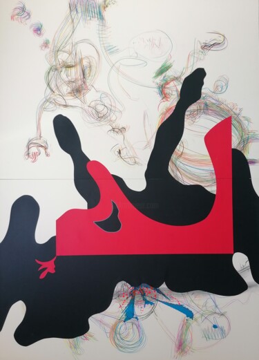 绘画 标题为“MANULATA” 由Stefano Mazzolini, 原创艺术品, 拼贴