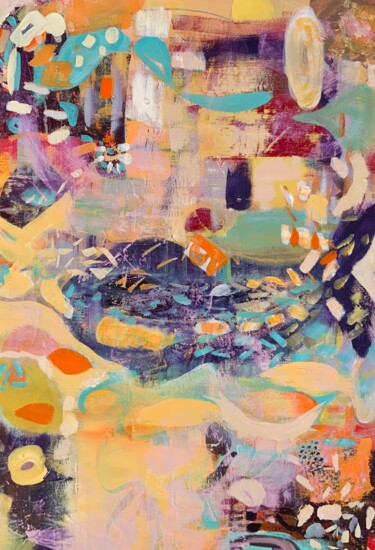 Painting titled "Pink Fusion" by Marlise Witschi, Original Artwork, Acrylic