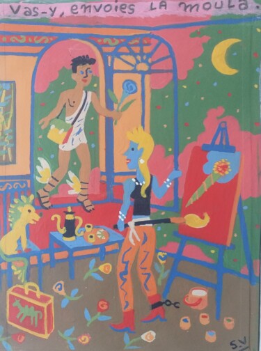 Peinture intitulée "Vas y, envoies la m…" par Serge Voulouzan, Œuvre d'art originale, Acrylique