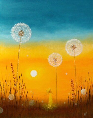 Schilderij getiteld "Farewell to summer" door Zuzana Šmehylová, Origineel Kunstwerk, Olie