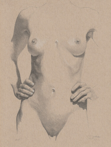 "Torso (23:15)" 图画 标题为“"Torso (23:15)"” 由Walter Roos, 原创艺术品, 铅笔