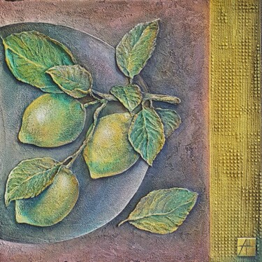The hint of freshness, or vitamin C Painting titled "The hint of freshne…" by Anna Shuvaeva, Original Artwork, Acrylic Mounted on Wood Stretcher frame