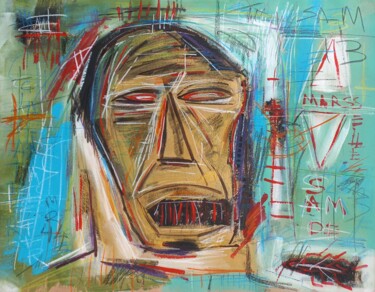 Painting titled "" l'homme mystère..…" by Sam Keusseyan, Original Artwork, Acrylic